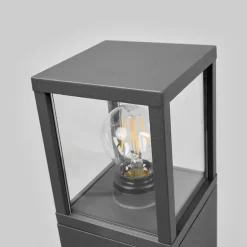 Lucande vejlampe Klemens, 65 cm, antracit, metal, E27