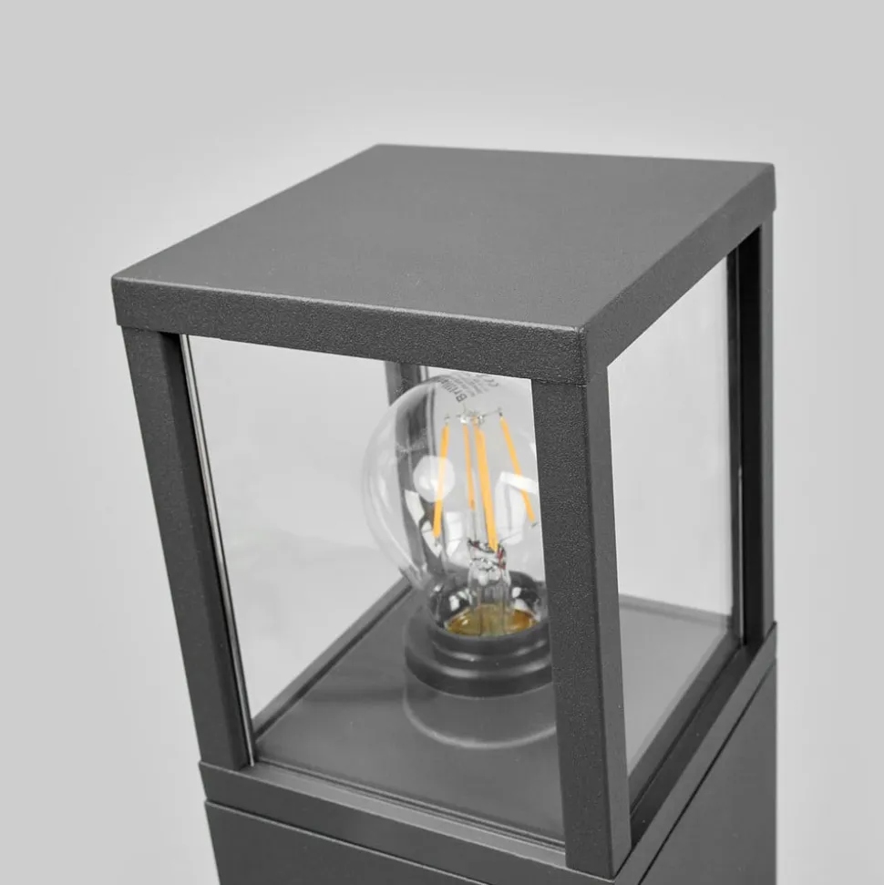 Lucande vejlampe Klemens, 65 cm, antracit, metal, E27