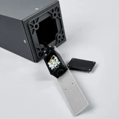 Lucande vejlampe Klemens, 65 cm, sensor, antracit, E27