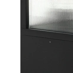 Lucande vejlampe Klemens, 90 cm, sort, metal, IP54