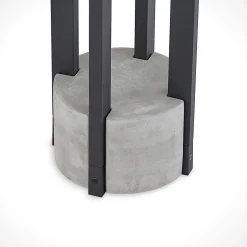 Lucande vejlampe Overa, grå, metal, 68 cm, IP44, E27