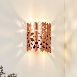 Lucande væglampe Aeloria, kobber, jern, 32,5 cm, E27