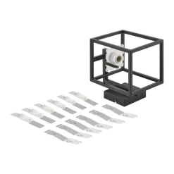 Lucande væglampe Arcan, krom/sort, krystalglas