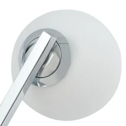 Lucande væglampe Bidolo, kromfarvet, glas, Ø 12 cm, IP44