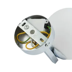 Lucande væglampe Bidolo, kromfarvet, glas, Ø 12 cm, IP44