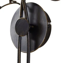 Lucande væglampe Evory, 30 cm, 2 lyskilder, sort/guld, G9