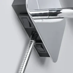 Lucande væglampe Jettka, højde 63 cm, læsearm, tekstil