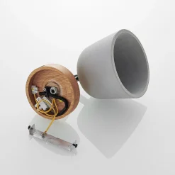 Lucande væglampe Kalinda, sæt med 2, grå, beton, E14