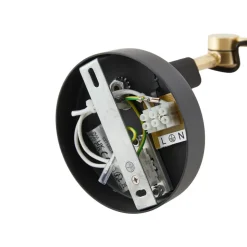 Lucande væglampe Marvaine, sort/guld-farvet, justerbar