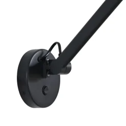 Lucande væglampe Silka, sort, metal, 9,5 cm høj