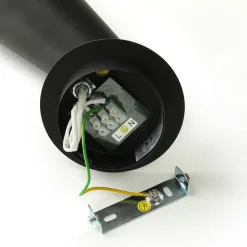 Lucande væglampe Wibke, højde 24 cm, sort, guld, metal