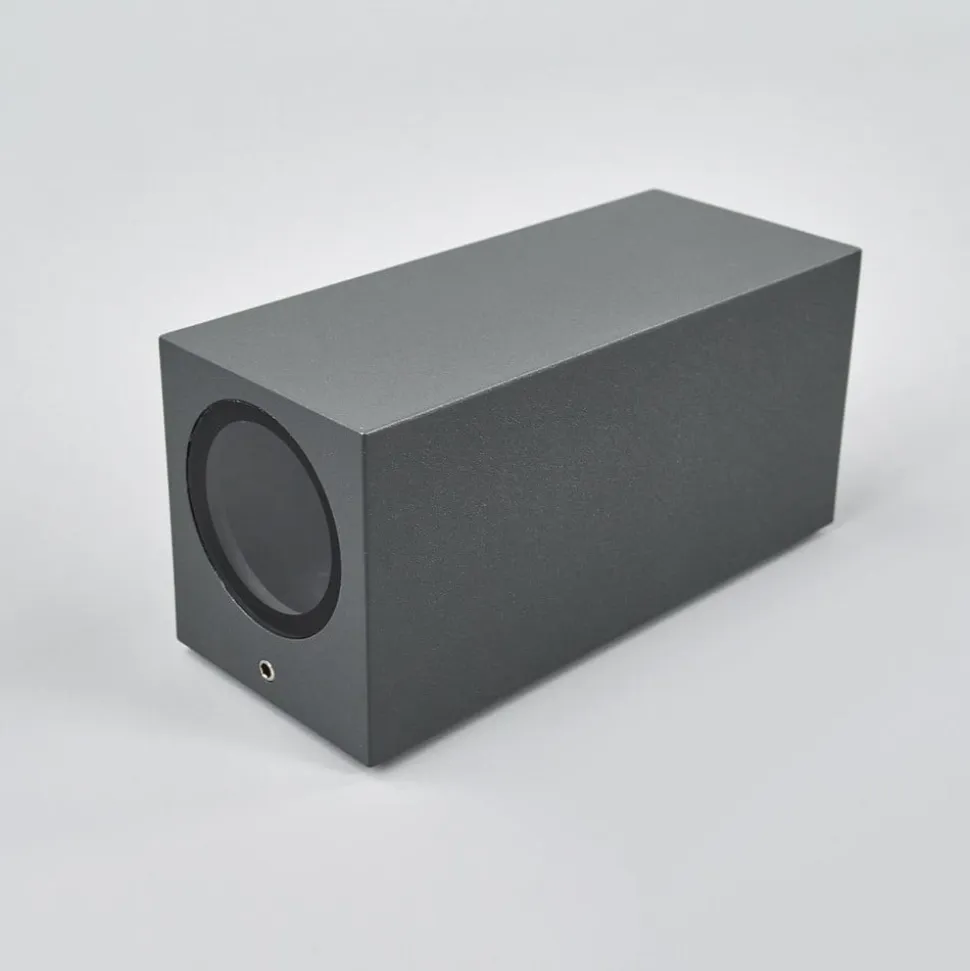 Lucande væglampe Xava, op/ned, antracit, 2 lyskilder, GU10