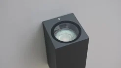 Lucande vægspot Lavina, 17 cm, antracit, GU10, 2 lyskilder.