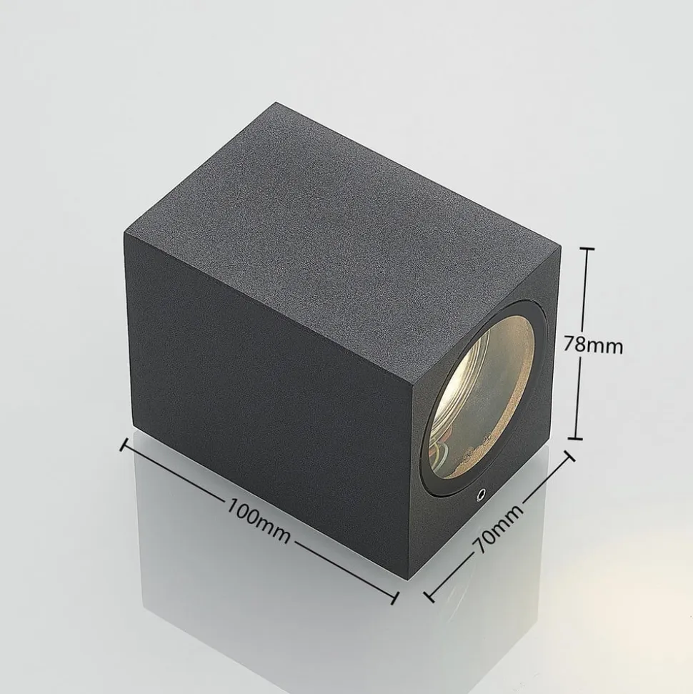 Lucande vægspot Lavina, 10 cm, antracit, GU10, 1 lyskilde.