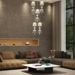 Lucande Yasanie LED-pendellampe, 5 lyskilder, rund