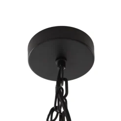 Lucande-pendel Kaeloria, sort/messing, aluminium, Ø 35 cm