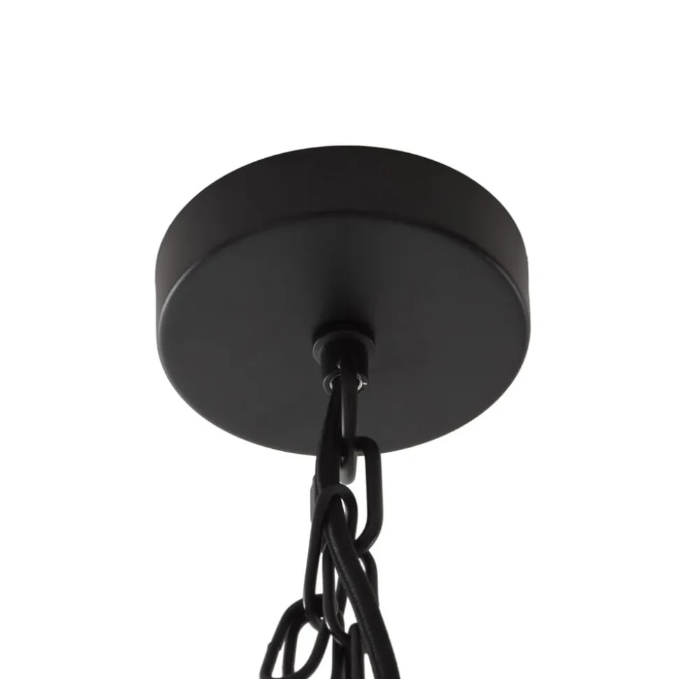 Lucande-pendel Kaeloria, sort/messing, aluminium, Ø 35 cm