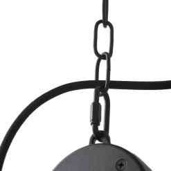 Lucande-pendel Kaeloria, sort/messing, aluminium, Ø 35 cm