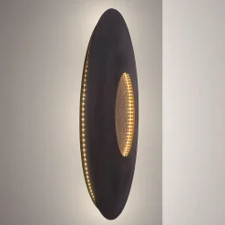 Luina LED-væglampe, Ø 80 cm, indvendig gylden