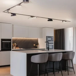 Lumaro skinnesystem, sporskifte, 6 lyskilder, sort, 48V, dæmpbar