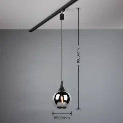 LUMINA hængelampe til DUOline, sort/kromfarvet
