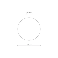 Luna væglampe, beige, indirekte lys, Ø 30 cm, stål