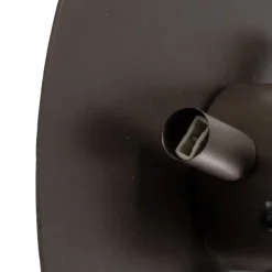 Luna væglampe, brun, indirekte lys, Ø 30 cm, stål