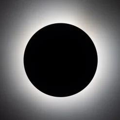 Luna væglampe, brun, indirekte lys, Ø 30 cm, stål