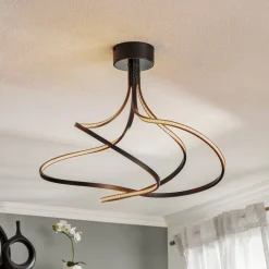 Lungo sort LED-loftlampe, højde 42 cm