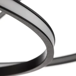 Lungo sort LED-loftlampe, højde 42 cm