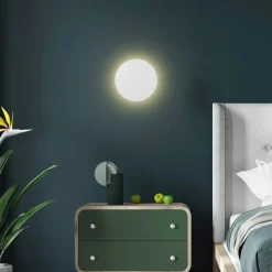 Lunia New væglampe, hvid, Ø 20 cm