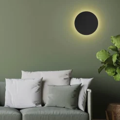 Lunia New væglampe, sort, Ø 30 cm