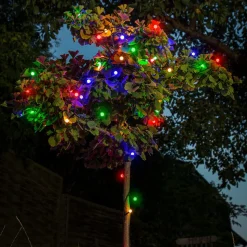 80-lys LED lyskæde til udendørs brug, farverig