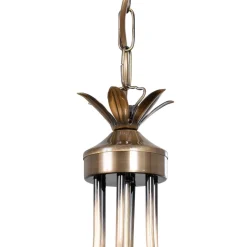 Lysekrone Castle, lys patineret, Ø 62 cm, metal, 6 lyskilder.