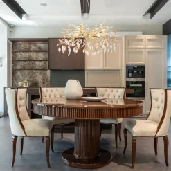 Lysekrone Danna, guldfarvet/ravfarvet/klar, Ø 61 cm