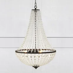 Lysekrone GRÄNSÖ, sort, IP20, Ø 50 cm