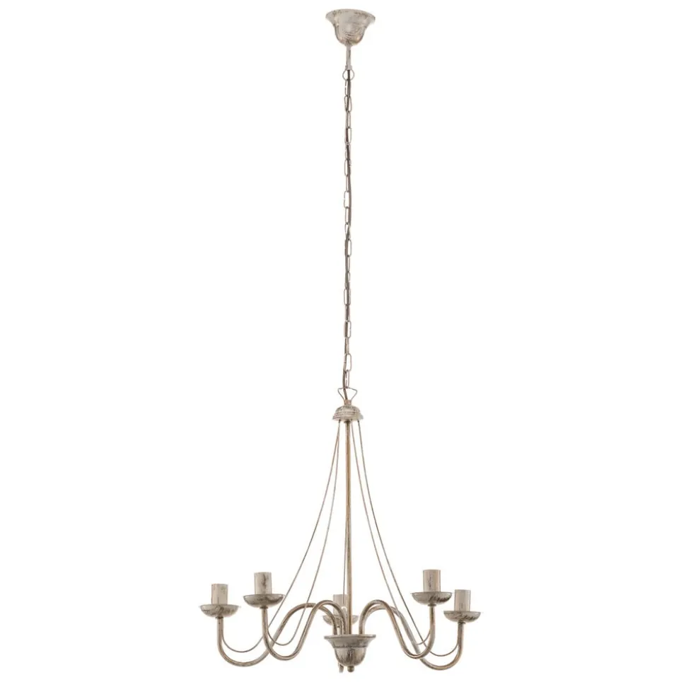 Lysekrone Malbo med 5 lyskilder i hvid