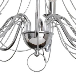 Lysekrone Retro, 8 lyskilder 75 cm, krom