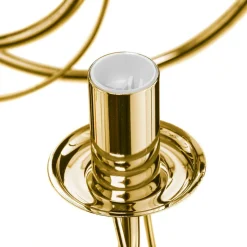 Lysekrone Retro, 16-flammet, guld