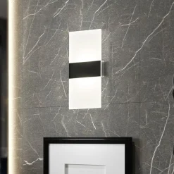 Magnetics LED-væglampe, sort, 22,5 cm høj