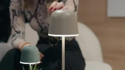 Mannera LED-bordlampe med batteri, sand