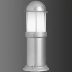 Marco sokkellampe af aluminium, sølv