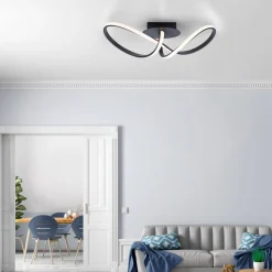 Maria LED-loftlampe, kan dæmpes, sort