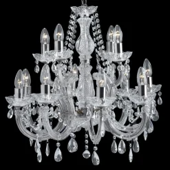 MARIE THERESE klassisk lysekrone, krom