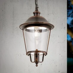 Mariella udendørs hængelampe, sort-kobber, metal