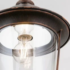 Mariella udendørs hængelampe, sort-kobber, metal