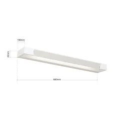 Marilyn LED-spejllampe, hvid, drejbar 60 cm