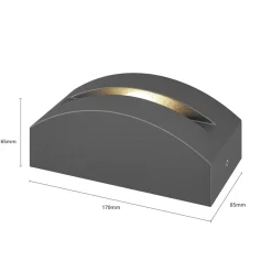 Marka LED-udendørslampe, mørkegrå aluminium