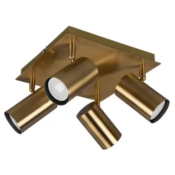 Marley loftspot, antik messing, 4 lyskilder