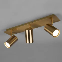 Marley loftspot, antik messing, 3 lyskilder